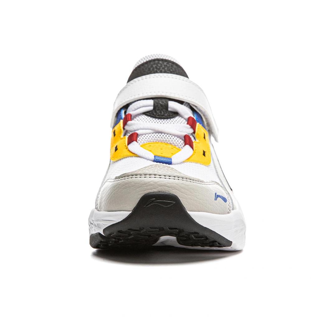 Li Ning Kids Comfortable Durable Simple Versatile Low-Top Casual Shoes Kids Casual Shoes Standard-White Brick-Gray YKCU232-3