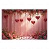MOON.QG Valentine's Day Decoration Photo Background Candy Shop Teddy Bear Rose Soad Backdrops For Photography Studio Photozone