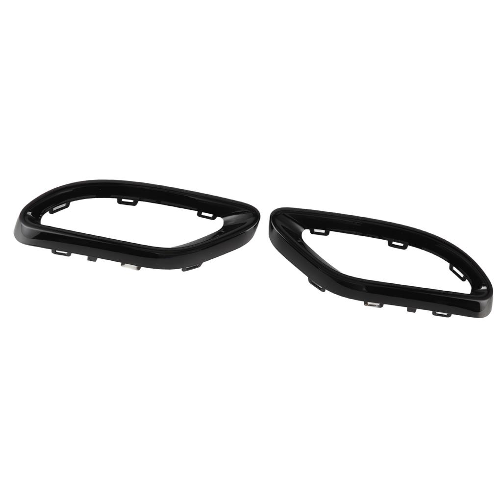 Gloss Black Exhaust Pipe Cover Tip Cover Trims Replacement for A B C E GLC ‑Class W177 W247 W205 W213 X253 C257 Tail Pipe Frame
