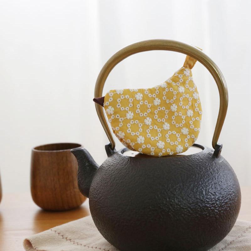 1Pc Embroidery Pattern Thermal Insulation Cotton Pot Clamp Creativity Heat-resistant Anti-scald Bird Pot Lid Cap Anti Scald Cover