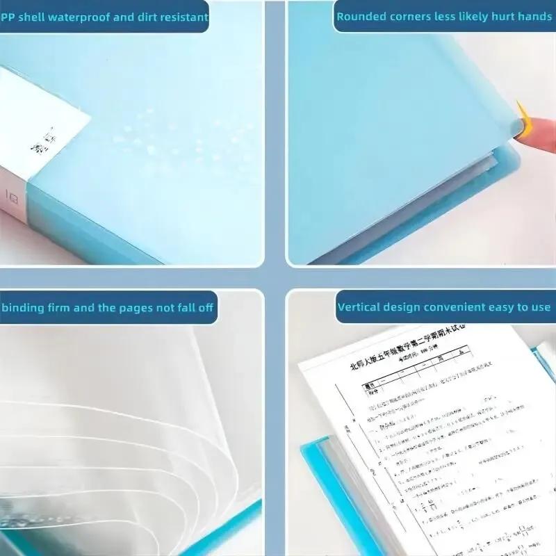 A4 Großes Fassungsvermögen Transparente Mappe Papieraufbewahrung Mehrschichtige Dateiverwaltung Klarsichthülle Schreibwaren