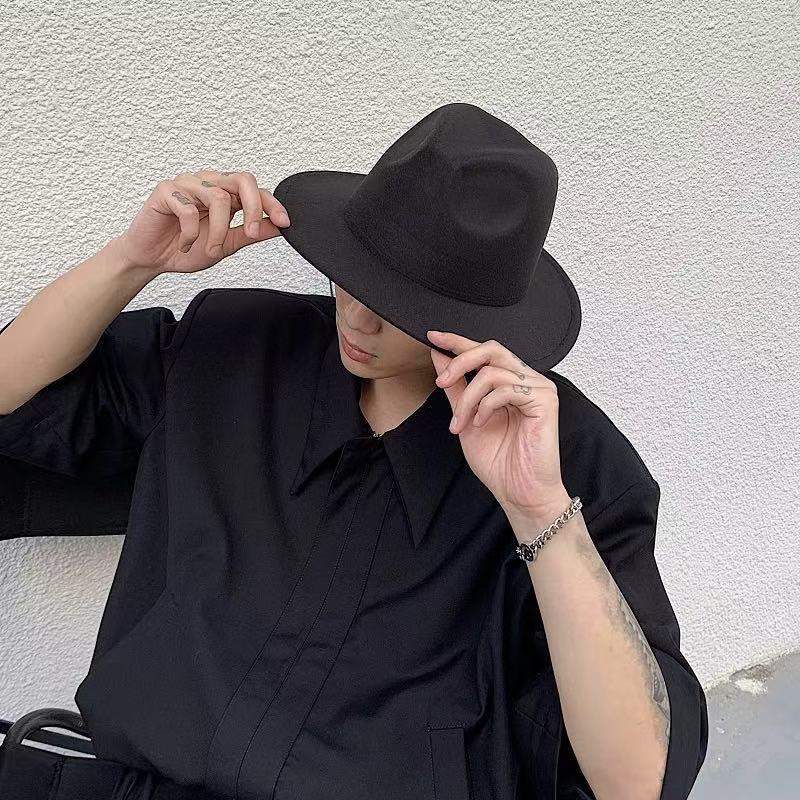 Herren Fedora Hut mit breiter Krempe Anti-UV Weiches Strapazierfähiges Material Faltbares Design für Tägliche Ausflüge Reisen Urlaubsgeschenk