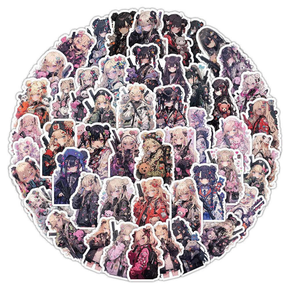 10/30/60pcs Kawaii Anime Soldier Girls Stickers Cute Cartoon Kids Decals Toy Phone Case Suitcase Laptop Graffiti Sticker Decor