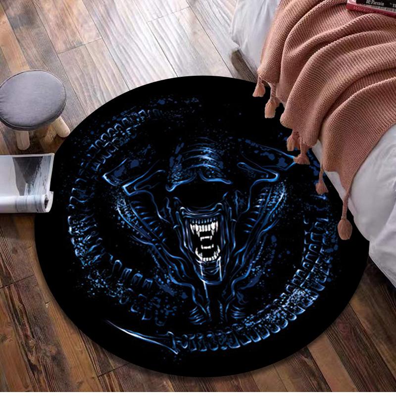 

Alien Circular Rug Office Decorative Carpet For Living Room Bedroom Door Mat Floor Carpet Computer Chair Area Rug 80x80cm( 31x31in)