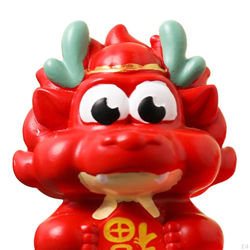 Chinese Year Decor Mini Dragon Statue Miniature Figurine Small Sculpture for Bedroom