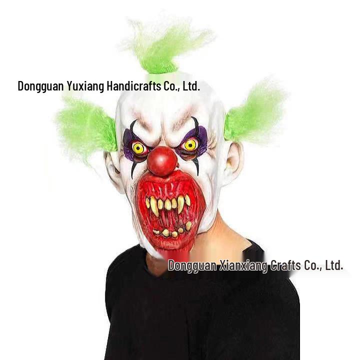 Halloween Horror Demon Clown Mask with Red Nose