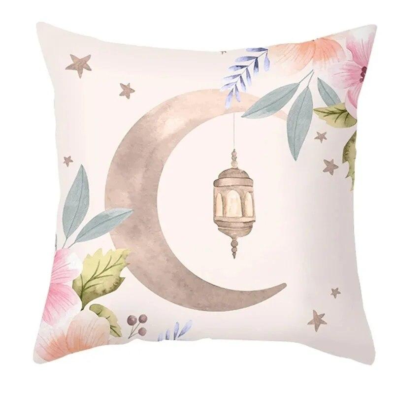 Eid Mubarak Pillowcase Moon Star Lantern Pillowcase Decoration