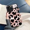 Hot-selling black cow pattern is suitable for iPhone17 light luxury glass protective case, Apple 16 Korean mobile phone case.