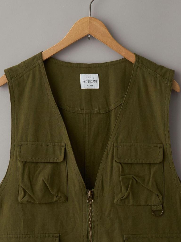 Cohen Baumwoll-Twill Angelweste, 76606450203, 6700 Oliv (67), Freie Größe