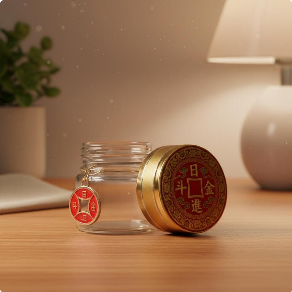 Gold Bean Savings Bottle Creative Home Decor Sealed Decorative Glass Bottle Mini Glass Storage Jar Distinctive Gift Notion