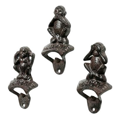 Creative Iron Monkey Designs Bottle Opener And Wall Hanger For Home Offices Decoration Decorative Ornament