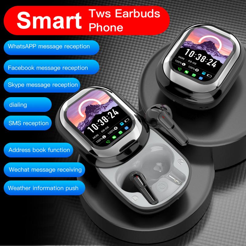 Smart Sliding Cover Earbuds Wireless Bluetooth Headphones HD Display Long Battery Life ENC Noise-Reduced Call Noise Reduction