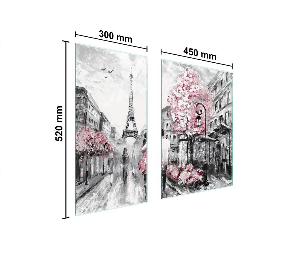 SZKLANA PŁYTA OCHRONNA DESKA 75x52 PARYŻ