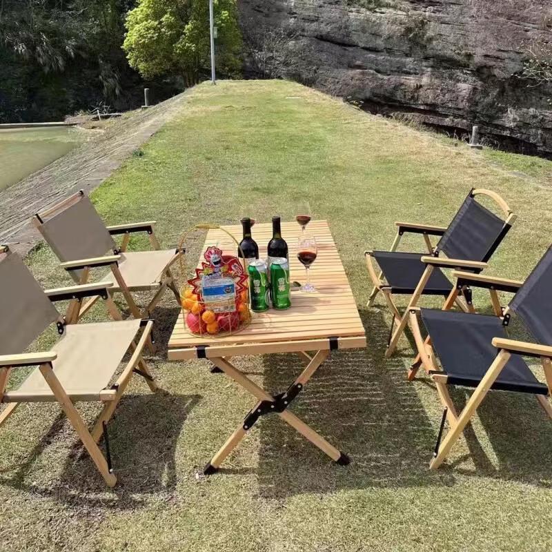 ZISIZ Portable Folding Egg Roll Picnic Table