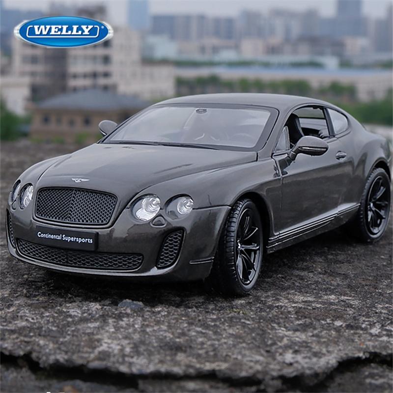 Welly 1/24 Bentley Continental Supersports Alloy Car Model Diecasts Metal Toy Vehicles Car Model Simulation Collection Kids Gift