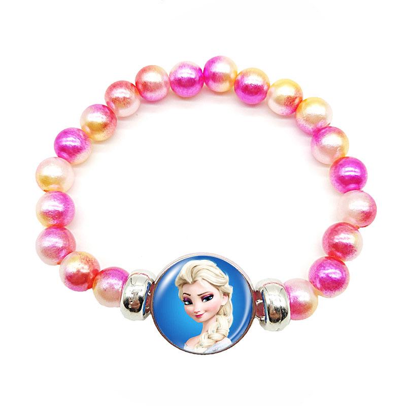 Frozen Princess Elsa Rainbow Beaded Retractable Children's Bracelet