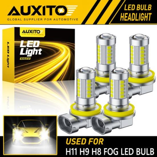 4X H11 H8 White LED Fog Headlight Light Bulbs Low Beam Bright DRL 6G27 EA