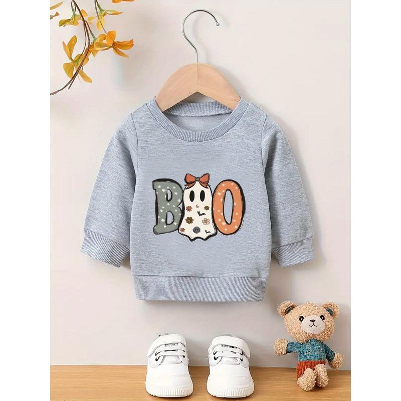European Size Spring And Autumn Baby Girl Comfortable Easy Printed Pattern Versatile Round Neck Hoodie