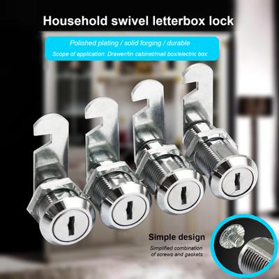 File Cabinet Lock Rust Resistant Easy To Install Sturdy Wide Application Simple Operation Anti-theft Zinc Alloy Single-opening Cam Lock Home Supply