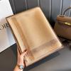Women's Silk Scarf: High-End Korean Style Gold Thread, Autumn/Winter Shawl