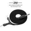 2m Tattoo Power Supply Silicone Clip Cord Tattoo Hook Line for Tattoo Machine (Black)
