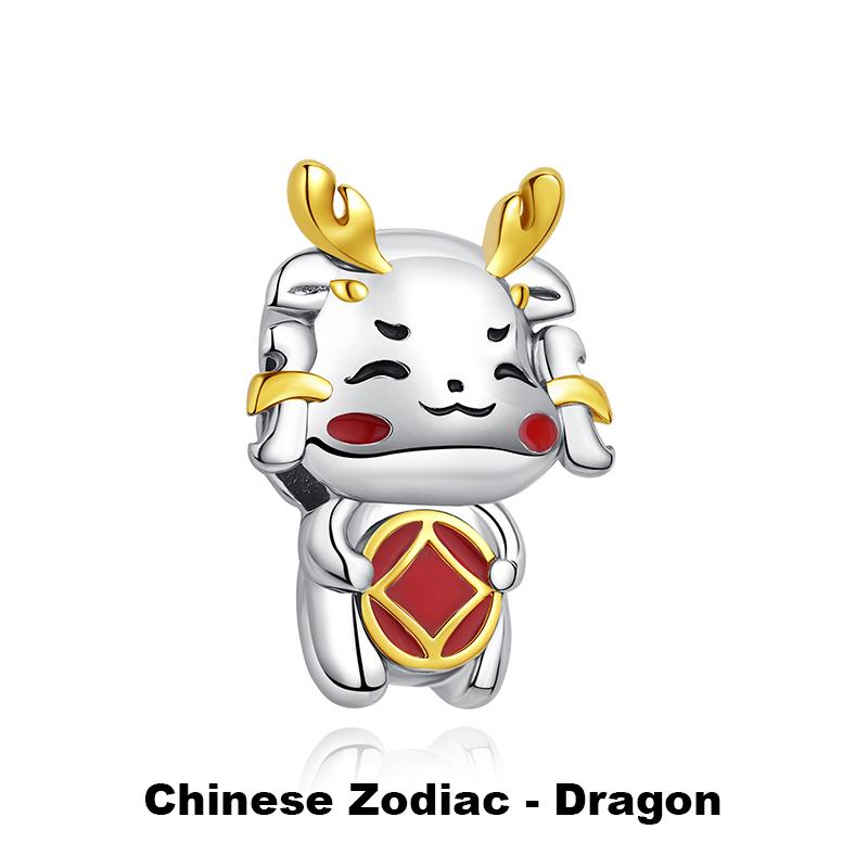 925 Silver Charms Beads Original Japanese Doll Fortune Cat Charm Fit Bracelets Bangles DIY Jewelry For Women