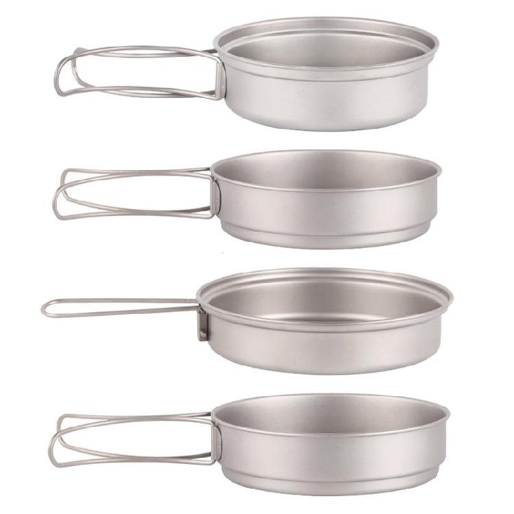 Heavy Type Camping Dish Outdoor Dinnerware Folding Handle Picnics Plate Dish for Backpackers Campers