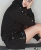 Tteolseutikeulleob Studded Set Short Pants - Black