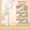 Dd-home Bathroom Accessories Black Gas Rain Mist Increase Water Heater Pressure Summer Showers Heads Polishing for Country House