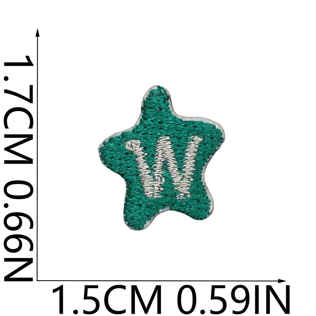 English Letter Embroidery Cloth Sticker Small Size Diy Pendant Decorative Patch Sticker Love Star Letter Embroidery Chapter Boy