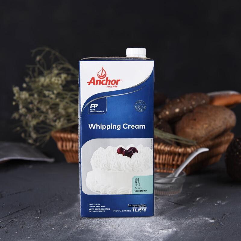 Nata para montar y nata ligera UHT Anchor Nueva Zelanda 1L