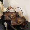 Premium commuter large-capacity bag women's 2025 new solid color messenger bag fashionable shoulder bag tote bag