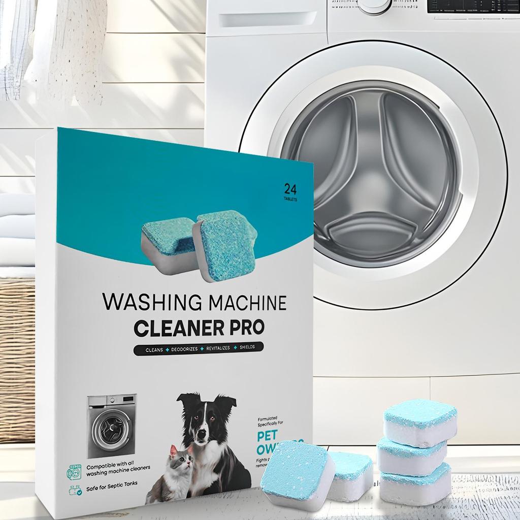 24Pc Washing Machine Cleaning Tablets Descaler Deep Cleaning Effervescent Tablets Odor Removing Tablets Household Cleaning