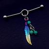 Stainless Steel Silver Dream Catcher Plated Surgical Steel Industrial Piercing Barbell Stud Ear Ring