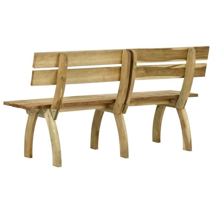 VidaXL Banc de jardin 160 cm Bois de pin imprégné