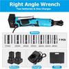 60N.m Portable Cordless Rechargeable Ratchet Wrench 28V 3/8" Inch Electric Right Angle Wrench 60N.m With 1/2 Batteries