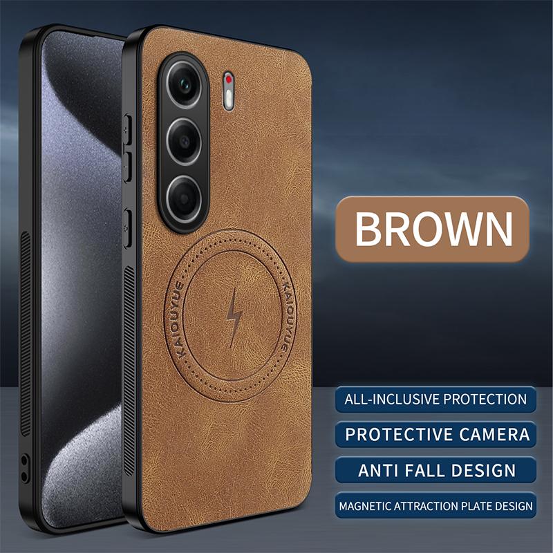 Per Tecno Camon 40/Tecno Camon 40 Pro 4G 5G Custodia Semplice Elegante Magnetica di Aspirazione Lusso PU Pelle Amica della Pelle Anti-caduta Cover