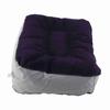 Inflatable Flocking Travel Foot Rest Soft Pillow Travel Flights Relax Cushion With Air Pump