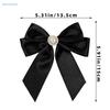 Elegante Satin Imitation Perlen Schleife Brosche Krawatte Bluse Pullover Ausschnitt Accessoire College Stil Jk Dekoration Brosche Pin