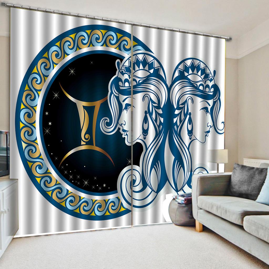 2 Panel Gold Black Curtain Pattern Geometric Curtain for Bedroom Living Room Floor-to-ceiling Window Shutters Blinds Grommet Top