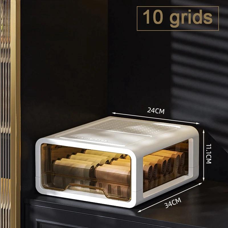 Thickened Stackable Drawer Storage Box Clear Underwear Organizer for Home Closet Clothing Storage Transparent Drawer Organizer