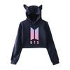 Bts Bangtan Boys Love Yourself Tear Navel Hoodie With Cute Cat Ear Design In Multiple Color Options