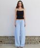Lense Seersucker Banding Stripe Wide Pants Sky Blue