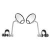 1 Pair Motorcycle Rearview Side Mirrors Adjustable Round Handlebar Clip On Mirror Mirror