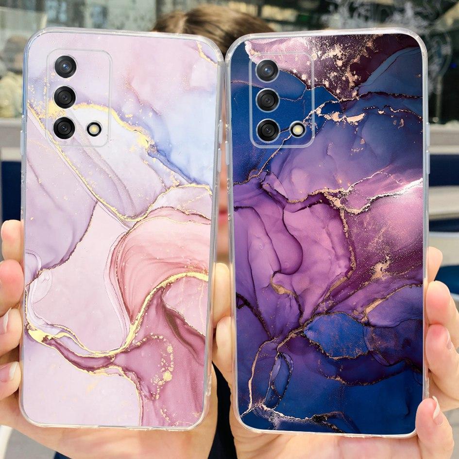 For Oppo Reno 6 Lite Case CPH2365 Reno6 Lite Cover Fashion Butterfly Flower Soft Silicone Funda on OPPO A74 A95 4G CHP2219 Cases