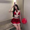Sex Underwear Golden Velvet Split Christmas Set New Year's Day Robe Cosplay Temptation