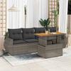 VidaXL Garden Furniture Set 5 Pcs with Grey Cushions Braided Resin 3327210