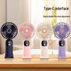 USB Mini Handheld Fan with LED Display - Portable Gift for Students and Dorm Rooms
