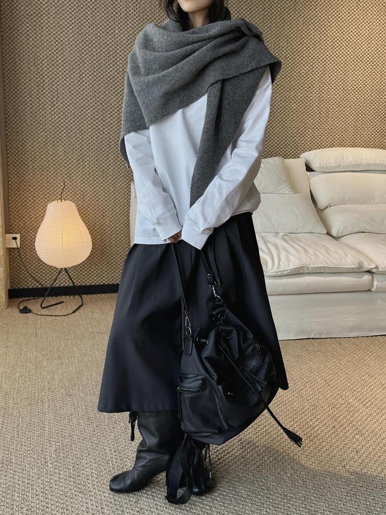 Xu Man Early Spring Korean Style Round Neck Long Sleeve Loose-Fit T-Shirt for Women