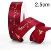 25 Yards/Lot Printed 10/25mm Christmas Ribbon DIY Gift Packing